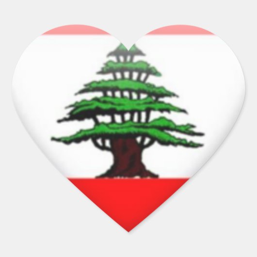 Libanon Hart Stickers (Voorkant)