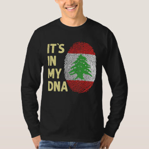 Libanon in mijn DNA Libanese vlag team Libanon T-shirt