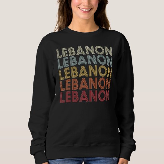 Libanon Indiana Libanon in Retro  tekst Trui (Voorkant)