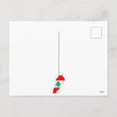Libanon kaart met vlag (Achterkant)