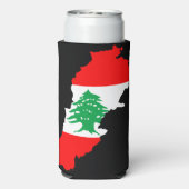 Libanon kaart met vlag (Seltzer Achterkant)
