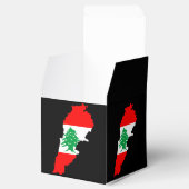 Libanon kaart met vlag bedankdoosjes (Geopend)