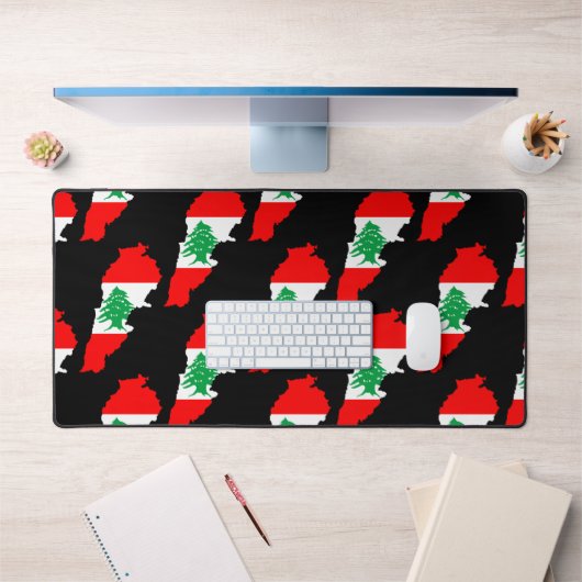 Libanon kaart met vlag bureaumat (Kantoor 1)