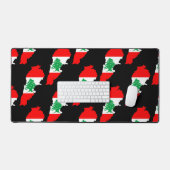 Libanon kaart met vlag bureaumat (Keyboard & Muis)