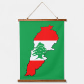 Libanon kaart met vlag hangend wandkleed (Voorkant 2)