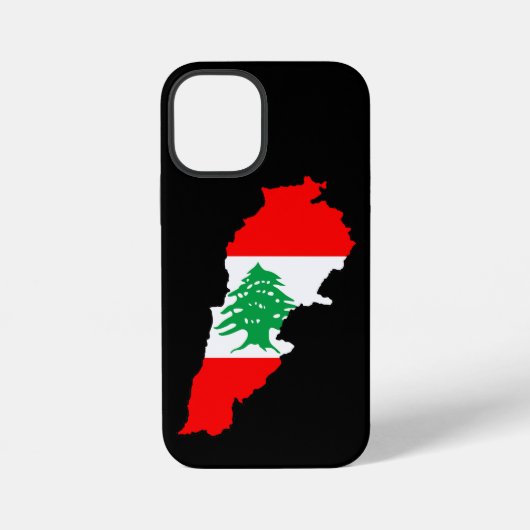 Libanon kaart met vlag iPhone hoesje (Achterkant)