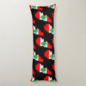 Libanon kaart met vlag lichaamskussen (Achterkant (Verticaal))