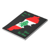 Libanon kaart met vlag notitieblok (Gedraaid)