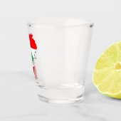 Libanon kaart met vlag shot glas (Rechts)