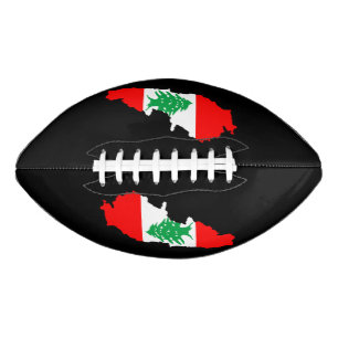 Libanon Kaart met Vlag Stenen Magneet American Football