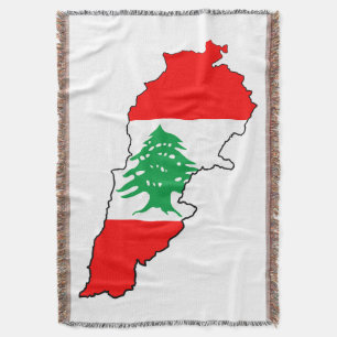 Libanon Kaart met Vlag Stenen Magneet Deken
