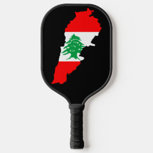 Libanon Kaart met Vlag Stenen Magneet Pickleball Paddle