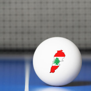 Libanon Kaart met Vlag Stenen Magneet Pingpongballen