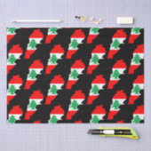 Libanon kaart met vlag tissuepapier (Craft)