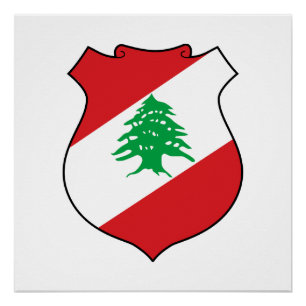 Libanon land wapen symbolen embleem vlag perfect poster