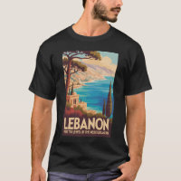 Libanon Landschapsillustratie Reis Kunst Vintage