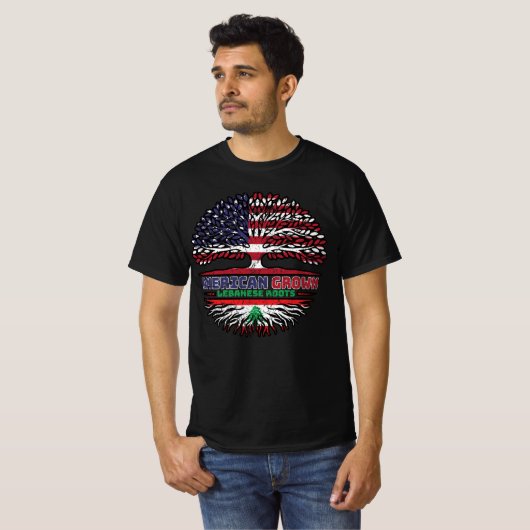 Libanon Libanese Verenigde Staten Verenigde Staten T-shirt (Voorkant volledig)