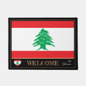 Libanon & Libanese vlag matten /sport Welkom (Voorkant)