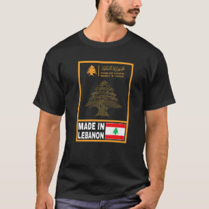Libanon Libanon Paspoort Libanon vlag T-shirt