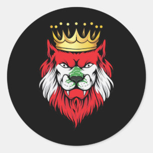 Libanon Lion King Flag Ronde Sticker