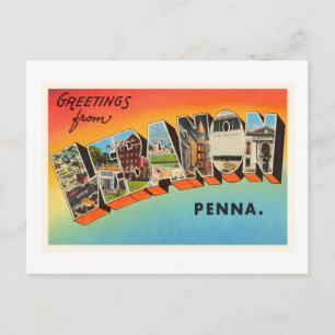 Libanon Pennsylvania PA Vintage Travel Souvenir Briefkaart