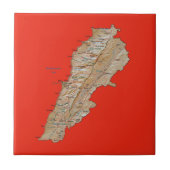 Libanon-plattegrond Tegeltje (Voorkant)