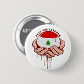 Libanon Prayer Pin Button (Voorkant /achterkant)