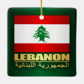 Libanon Pride Keramisch Ornament (Achterkant)