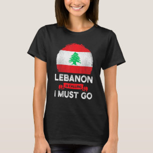 Libanon roept, ik moet gaan Libanese erfgoedwortel T-shirt