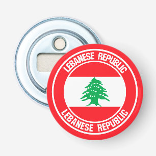 Libanon-ronde Emblem Button Flesopener