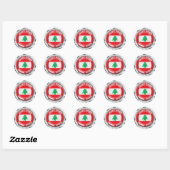 Libanon-ronde Emblem Ronde Sticker (Vel)