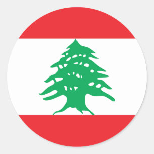 libanon ronde sticker