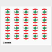 libanon ronde sticker (Vel)