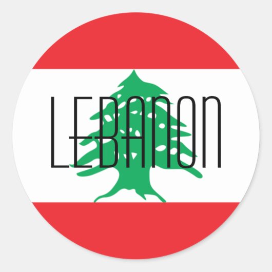 libanon ronde sticker (Voorkant)