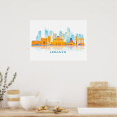 Libanon Skyline Poster (Keuken)