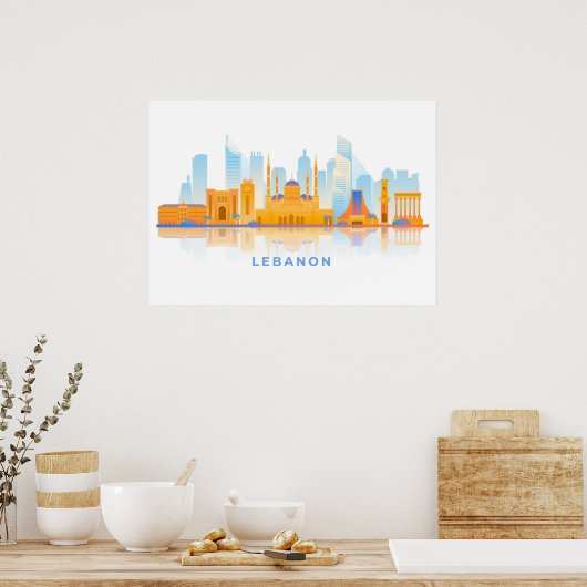 Libanon Skyline Poster (Keuken)