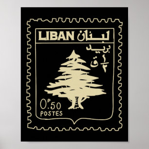 Libanon steun Libanon Beiroet Kaart Libanon Poster