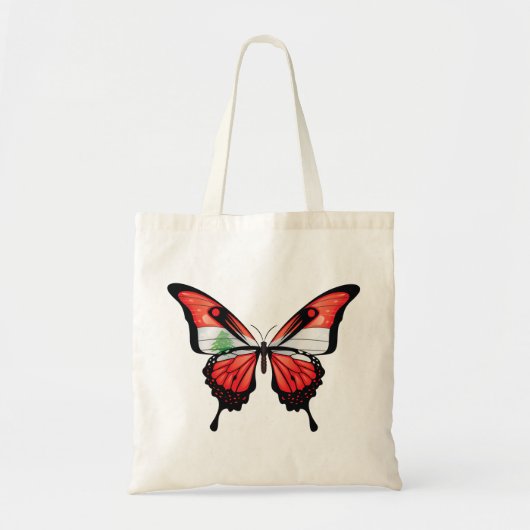 Libanon Swallowtail Vlinder Vlag Tote Bag (Voorkant)