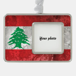 Libanon Verzilverd Kader Ornament