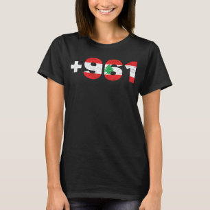Libanon Vlag +961 Lobnan Libanees Lebnan liefde L T-shirt