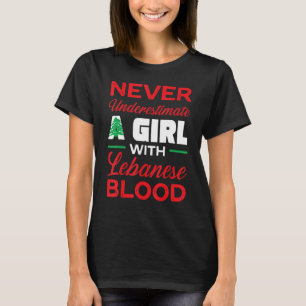 Libanon Vlag Beiroet Lobnan Libanees Meisje Vrouwe T-shirt