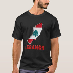 Libanon Vlag Cederboom Beiroet Libanees Arabisch A T-shirt