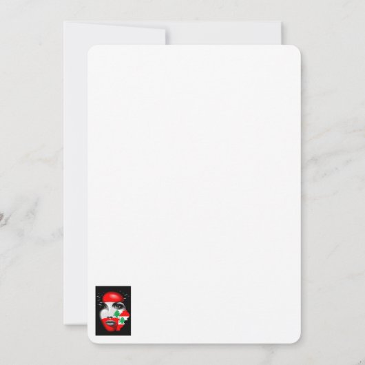 Libanon Vlag en Kaart op het gezicht van het meisj (Achterkant)