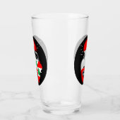 Libanon Vlag en Kaart op het gezicht van het meisj Glas (Links)