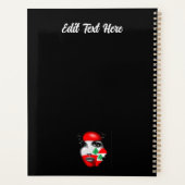 Libanon Vlag en Kaart op het gezicht van het meisj Planner (Achterkant)