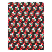 Libanon Vlag en Kaart op het gezicht van het meisj Tafelkleed (Voorkant)