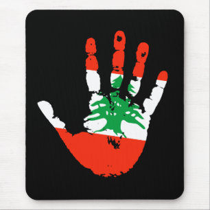Libanon Vlag Handafdruk Muismat