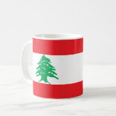 Libanon Vlag Keramische Mok (Voorkant links)