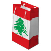 Libanon vlag klein cadeauzakje (Achterkant Gekanteld)