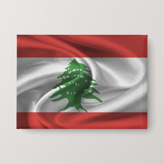 Libanon Vlag Knop Button (Voorkant)